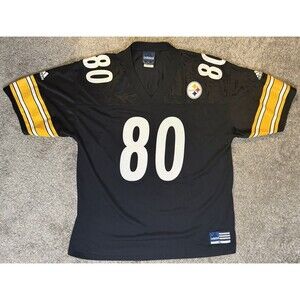 Vintage Plaxico Burress #80 Pittsburgh Steelers adidas NFL Football Jersey Vtg